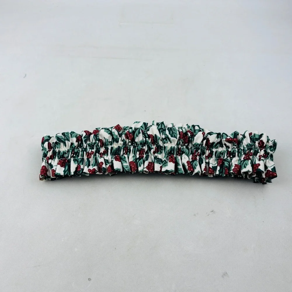 Longaberger Holly Medium‎ Basket Garter with Bow Christmas Holiday Decor